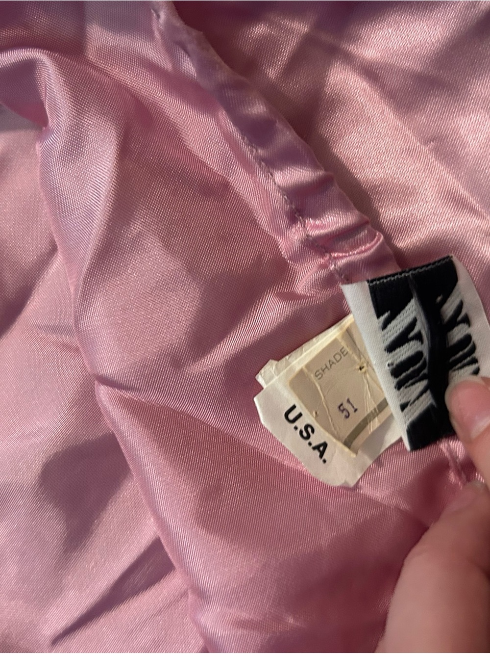 Vintage Zum Zum Pink Satin & Cream Lace Tiered Dress - Picture 6 of 7